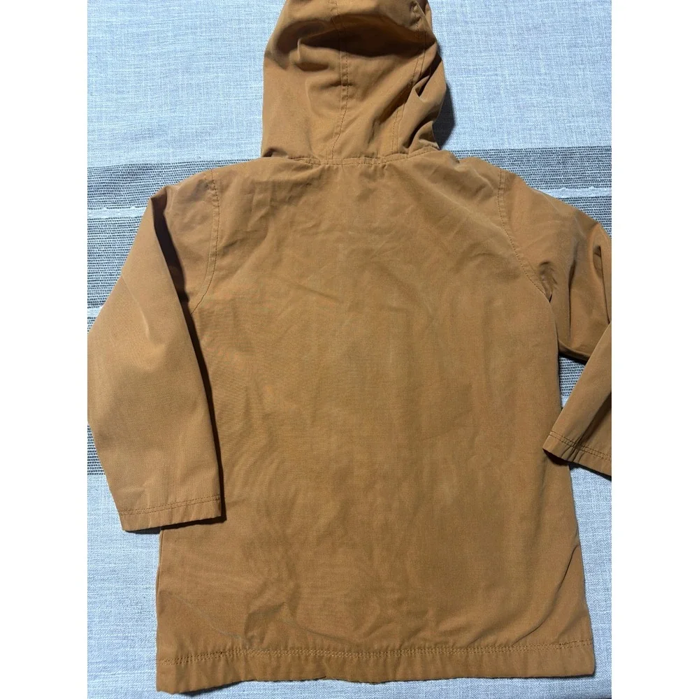 Old navy kids  XS 4-5 Brown Utility Field Jacket Hooded Full Zip Fleece